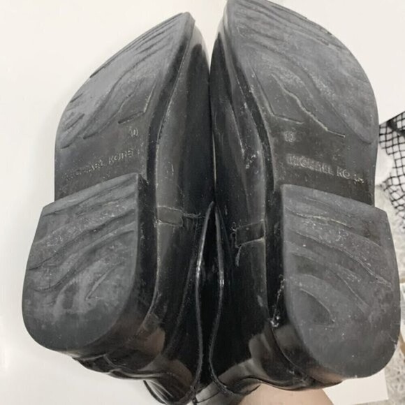 Michael Kors Glossy Shiny Rubber Rain Goulash Pull On Waterproof Short Boots - Picture 7 of 13